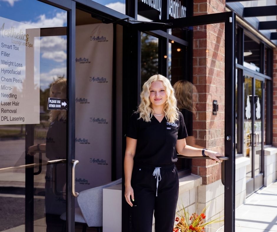 Med Spa Staff Member At Entrance
