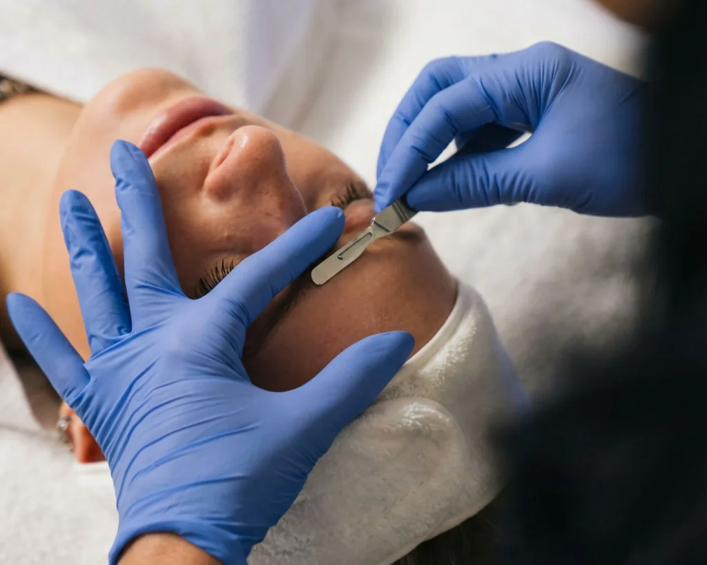 Dermaplaning facial at The Aesthetics Lounge and Spa Clinton Township