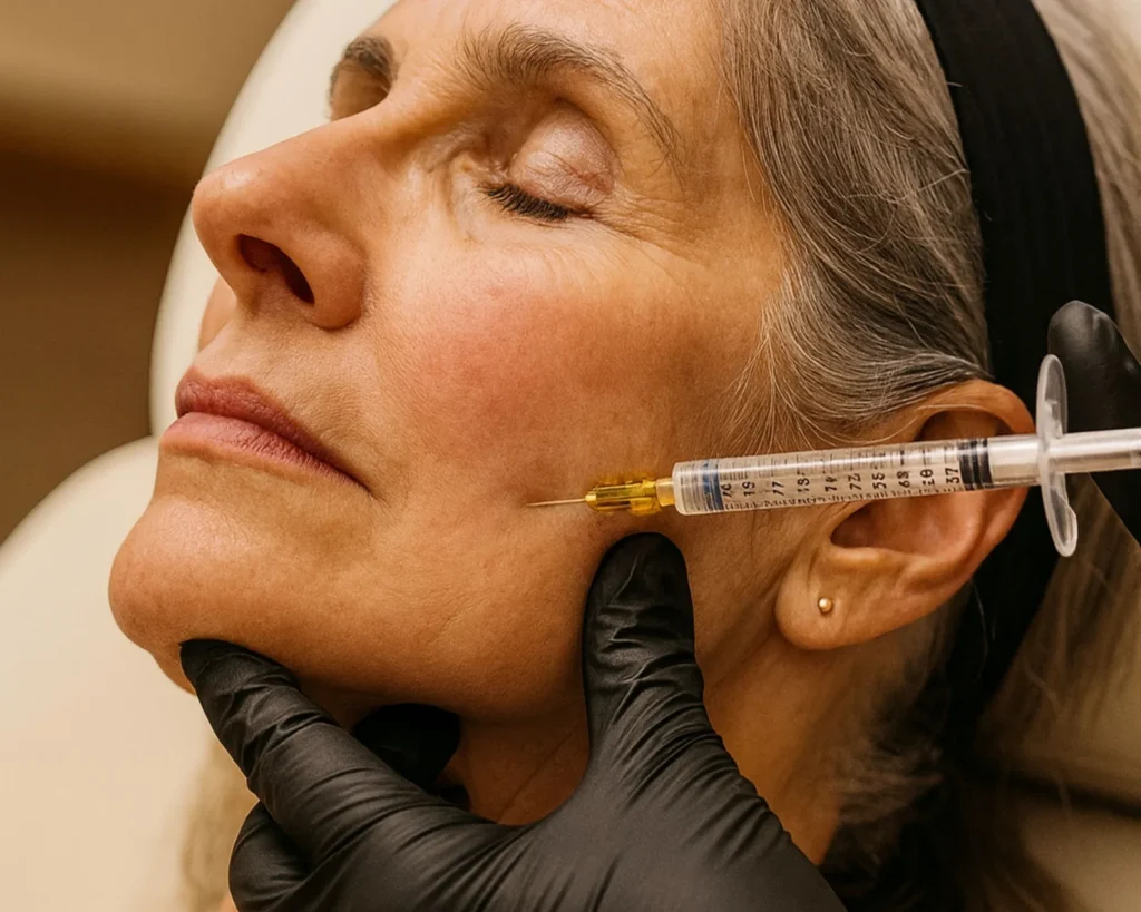 Radiesse filler for jawline contour at The Aesthetics Lounge and Spa Clinton Township