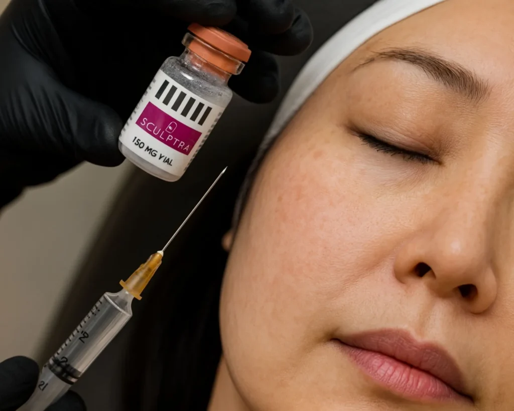 Sculptra injection at The Aesthetics Lounge and Spa Clinton Township